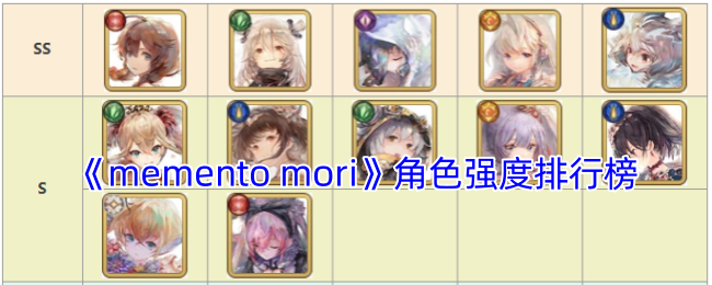 《memento mori》角色强度排行榜