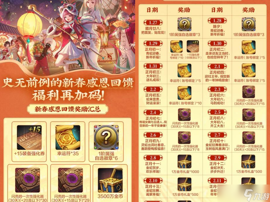 地下城与勇士：起源新春签到领取大量幸运符！幸运符推荐使用建议
